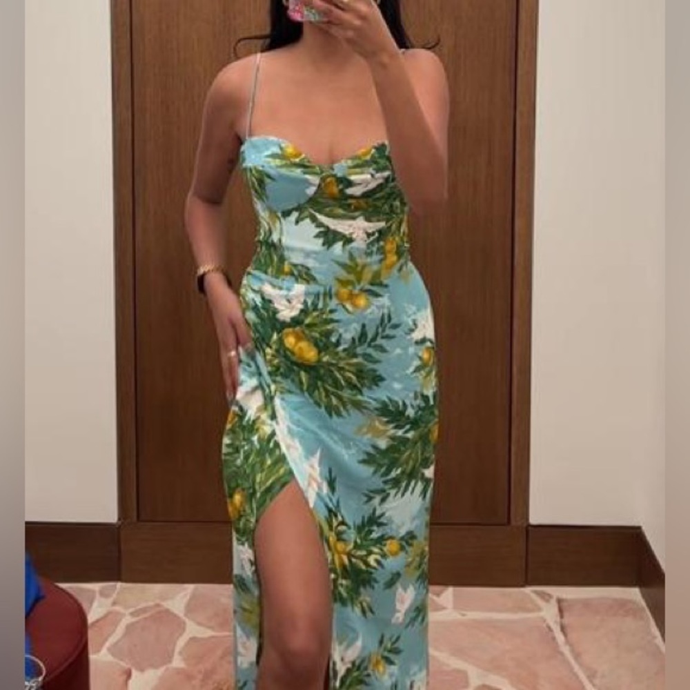 NWOT- Reformation Kourtney Midi Dress in Villa Livia